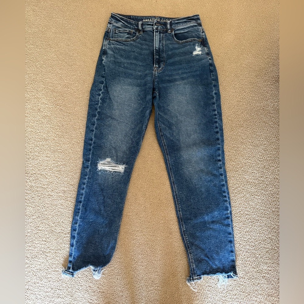 American Eagle Outfitters Blue Boyfriend Jeans Distressed